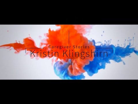 Screenshot of video title screen: Caregiver Stories: Kristin Klingshirn